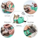 AWOOF Grooming Bag Adjustable Cat Shower Bag Dual Cat Sling Carrier view 2
