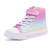 FUNCOO PLUS Kids Toddler Sneakers Girls Boys High Top Canvas Shoes Unisex-Child Casual Shoes