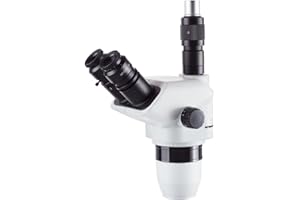 AmScope ZM2225NT Trinocular Stereo Microscope Head, EW10x and EW25x Focusing Eyepieces, 2X-225X Zoom Magnification, 0.67X-4.5
