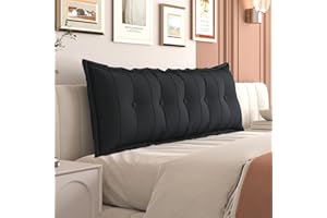 Daneey Large Headboard Pillow Queen Soft Daybed Pillows Bolster for Bed Back Pillow for Sitting in Bed Long Pillow for Bed Reading Pillow Adult Couch Sofa Backrest, Removable Cover