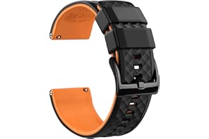 Ritche Christmas Gift Silicone Watch Bands 18mm 20mm 22mm 24mm Quick Release Rubber Watch Bands for Men, White Elephant Gifts, Stocking Stuffers For Men