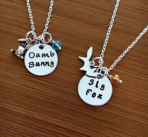 Friendship necklace-Zootopia inspired friendsip necklace-best friend jewelry-set of 2-Best Friend Necklace-BFF