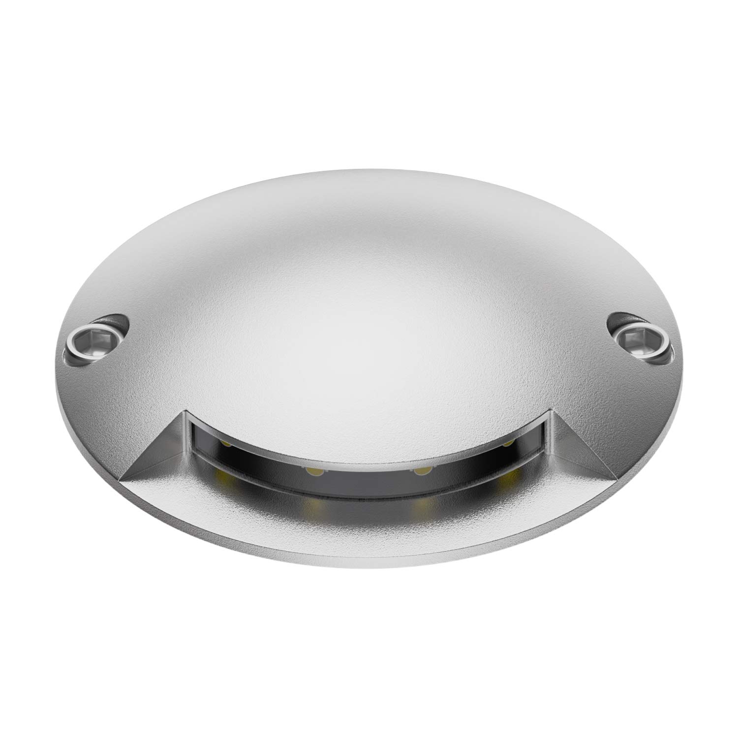 ledscom.de LED Ground Light, waymarker BUNDA for Outdoor, IP67, Aluminium, Round, 70mm Ø, Warm White