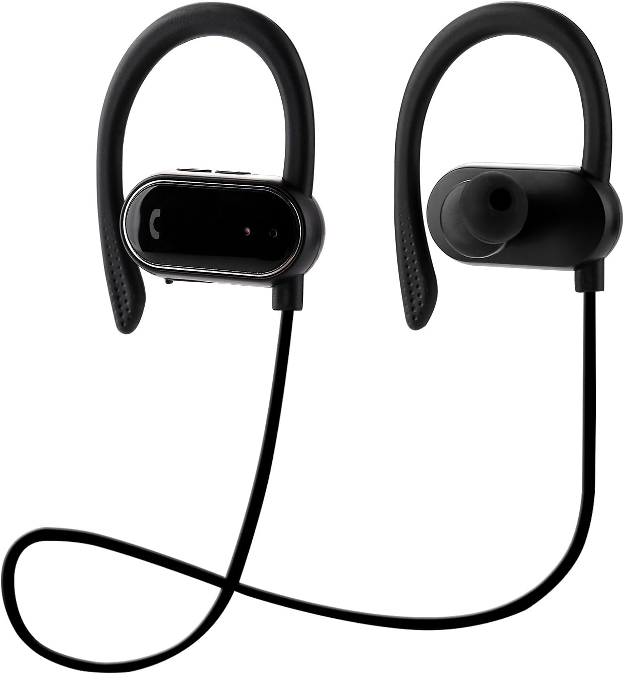 Wireless Headphones Running Calculation Earphone IPX-4 Waterproof with Ear Hooks White