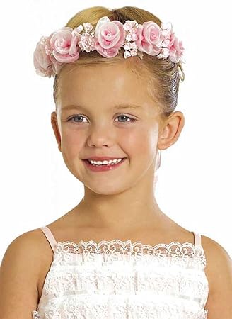 Buy Kid Collection Girls Angelic Organza Rose Flower Girl Halo