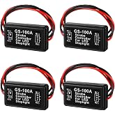 Zpana 4PCS GS-100A Car Brake Light Flasher Strobe, 12-24V Vehicle LED Flasher Module, Automotive Flashing Strobe Blinking Controller for Brake Tail Stop Light, Universal for Motorcycle Truck SUV