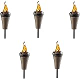 Tiki Brand 66-inch Island King Large Flame Torch Gunmetal Finish (5-Pack)