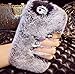 iPhone 6 / 6s 4.7 Case,Yiamia(tm) Extreme Deluxe Bling 3D Diamond Crystal Chain Tiny Bow Bowknot Winter Soft Warm Rabbit Hair Case Cover Skin for iPhone 6 /6s (Gray)
