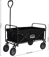 simpa Multi-Purpose Collapsible Trolley Cart - 80KG Capacity - Black view 2