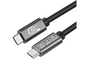 ConnBull Thunderbolt 5 Cable 80Gbps High Speed USB C Cable Supports 240W Fast Charing and 16K@60Hz Display Compatible with Ma