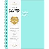 Monthly Planner 2026-2027 - Planner 2026, 9'' x 11'', 24 Months from JANUARY 2026 to DECEMBER 2027, Monthly Calendar with Tabs, Inner Pocket
