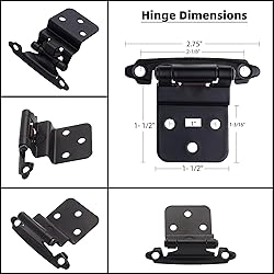 DecoBasics 3/8" Inset Cabinet Hinges Black
