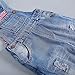 KIDSCOOL SPACE Baby & Little Boys/Girls Blue & Black Denim Overalls,Blue,2-3 Years