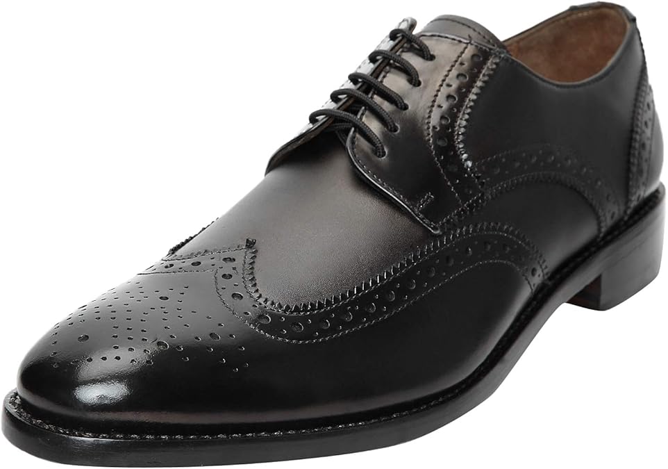 DLT Men's Genuine Imported Leather with Leather Sole Goodyear Welted