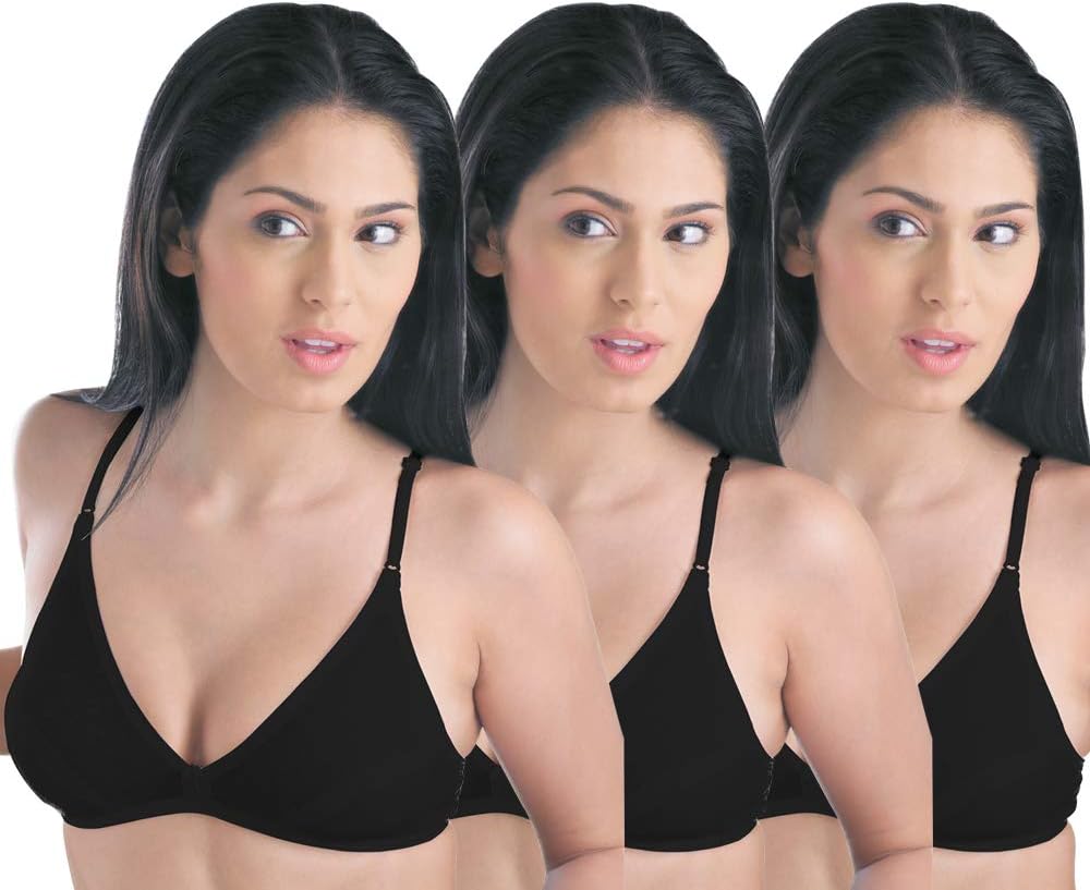 Cardian Women's Non Padded Bra Pack of 3