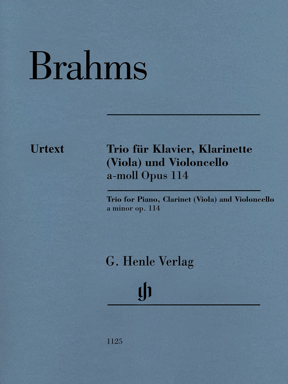Trio für Klavier, Klarinette (Viola) und Violoncello a-moll op. 114: Klarinette (Viola), Violoncello und Klavier