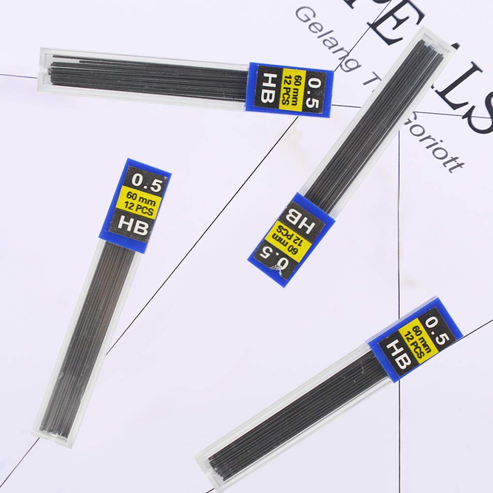 540 pcs HB Black Lead Refills,cnomg Mechanical Pencil Refills for Painting, Marking, Sketching Writing 45 Tubes (0.5mm)