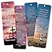 Christian Bookmarks Cards with Popular Inspirational Bible Verses - 6 Unique Designs (Pack of 12)