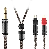 SYRNARN 4.4mm Balanced Headphone Cable Compatible with Sennheiser HD650, HD600, HD580, HD660S, HD58X, Massdrop HD6XX 16 Core Upgrade Replacement Cord (with 4.4mm Balanced, 2Meters/6.5ft)