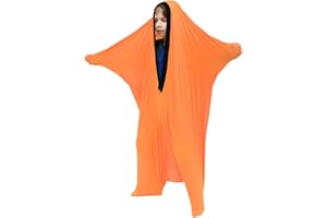 SANHO Dynamic Movement Sensory Body sock, Large, 9-12 years old, 56''HX28''W, Good for Height:52"-61",Updated Version,Orange