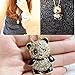 Cute Vintage Rhinestone Panda Love Sweater Chain Necklace Pendant
