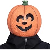 Monisorly Halloween Scary Pumpkin Mask Cosplay Costume Latex Pumpkin Head Mask for Party