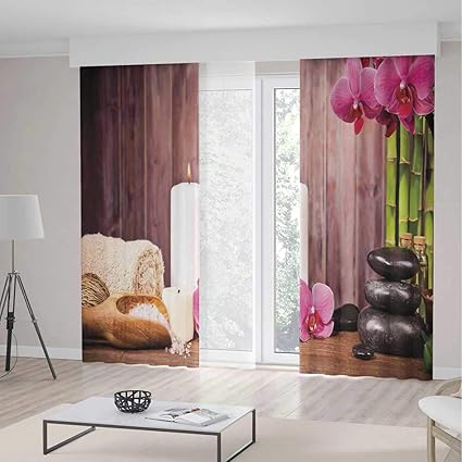 Amazon Com Tecbillion Window Curtains Blackout Spa Decor