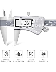 Dijite Calibro Digitale Impermeabile IP54 in Acciaio Inossidabile, Professionale Preciso Calibro Digitale, da Esterno Interno 150mm / 6 inch Grande Chiaro Schermo con Coperhio Lega Alluminio