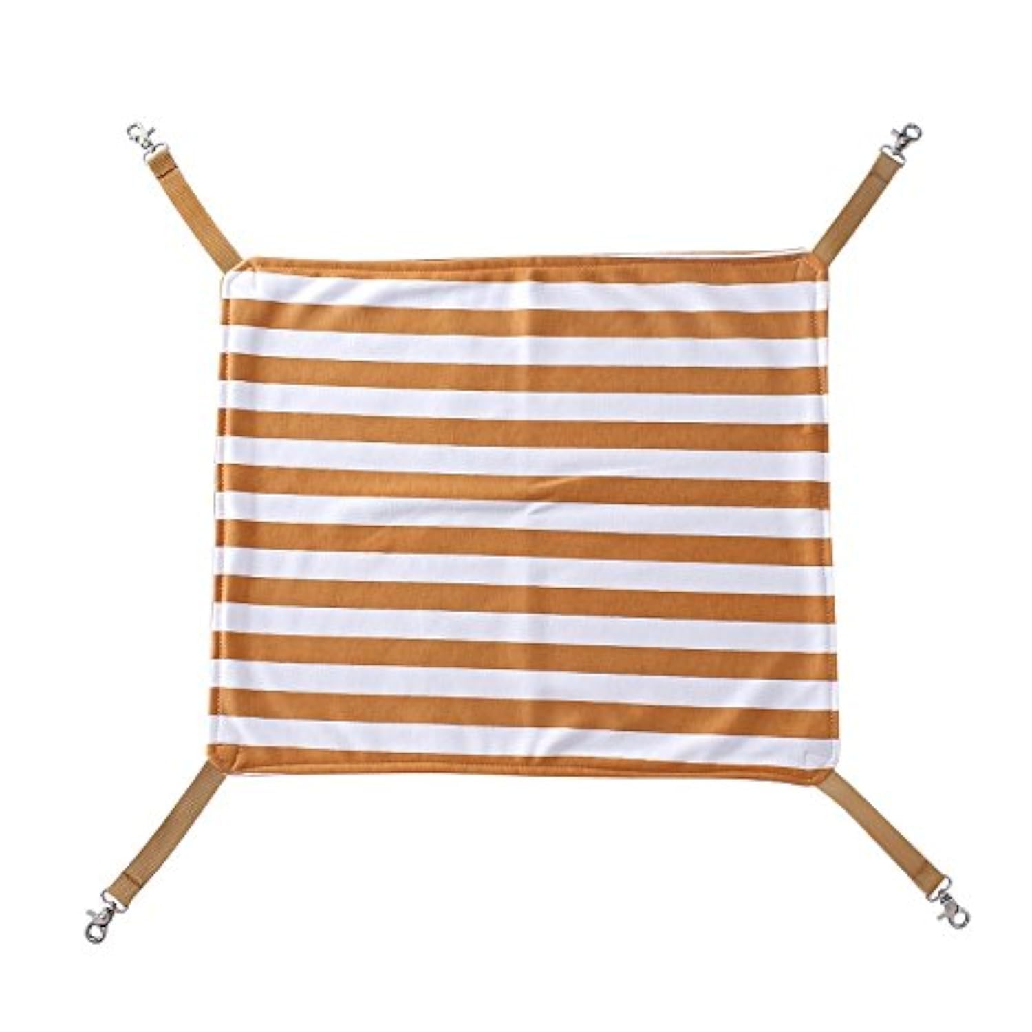 Stylish Pet Cat Hanging Bed Hammock Comfy Swing Bed - Small Animal Sleep Hanging Bed Soft Comfy Cage Bed for Ferret Kitty Puppy Bunny (Large, Brown)