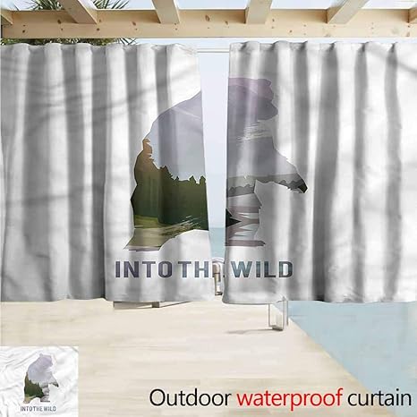 Amazon Com Marymunger Custom Curtain Cabin Wild Animals Canada