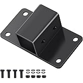 Bolt on Receiver Hitch for Tractor Bucket 2-Inch Receiver with 5/8-inch Center Hole Class 3 Maximum Tow Capacity 6,000 lbs Work Well for Tractor Bucket, RV, UTV, Truck, Black