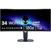 Alienware 34 Curved Gaming Monitor – AW3425DWM - 34-inch WQHD 180Hz 1ms Display, 1500R, AMD FreeSync Premium, VESA AdaptiveSy