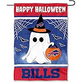 Buffalo Bills Happy Halloween Garden Flag Double Sided Banner