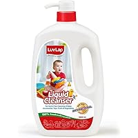 LuvLap Liquid Cleanser, Anti-Bacterial, Food Grade, For Baby Bottles, Accessories and Vegetables, 1000ml