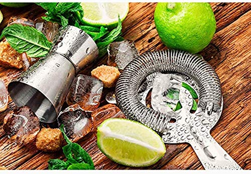 LKNJLL Barkeeper Kit mit Espresso Bambus Stehen Cocktail Shaker-Set mit Bar-Tools Edelstahl Boston Shaker Barkeeper Kit… – Bild 8