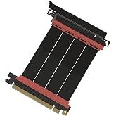 LINKUP PCIe 5.0 Riser Cable | Vertical GPU Mount | Straight, 10cm | x16 128GB/s for RTX 5090 and RX 9070, PCIe 4.0 backward compatible, graphics card GPU ready