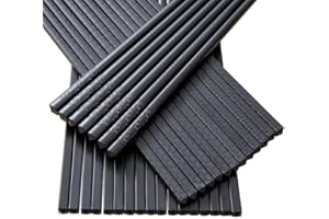 10 pair Alloy chopsticks can be reused. It is recommended to wash them manually, with clean water (black)