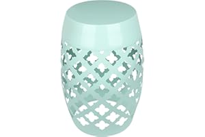 Vipush Outdoor Lace Cut Iron Side Table,Patio Garden Stool Coffee End Table Nightstand for Small Spaces,Living Room,Front Porch,Poolside,Green