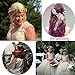 Anleolife Fake Craft Foam Flower Crown Headbands For Wedding Adjustable Ribbon Maternity Photos Wristband for Newborn Shoot Wrist Band Set 2pcs/lot (coffee)