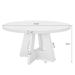 Tribesigns Round Dining Table Wood Kitchen Table