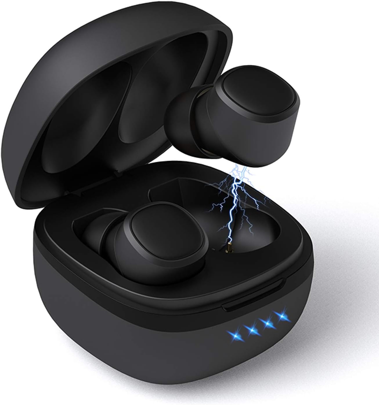 【2020 Newest】True Wireless Earbuds,Bluetooth 5.0 Headphones TWS In-Ear Stereo Earphones with Charge Case,24H Playtime IPX5 Sweatproof Built-in Mic Auto Pairing Headset for iPhone&Android with Lifetime