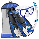 Aqua Lung Sport Flexar Mask Fin Snorkel Set, (Made In Italy)