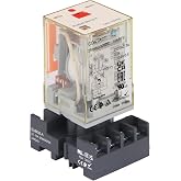 Weasch AC 120V 8 Pin DPDT MK2P-I Type General Purpose Relay UL Recognized | Power Relay with Lockable Test Button, LED Indicator, Socket Base for Industrial Automation, HVAC, Pumps, DIY &amp; Motor Control
