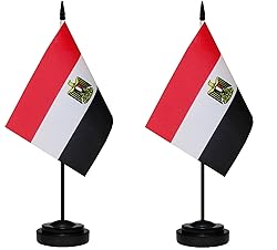 Egypt Egyptian Small Mini Desk Flag Set Miniature