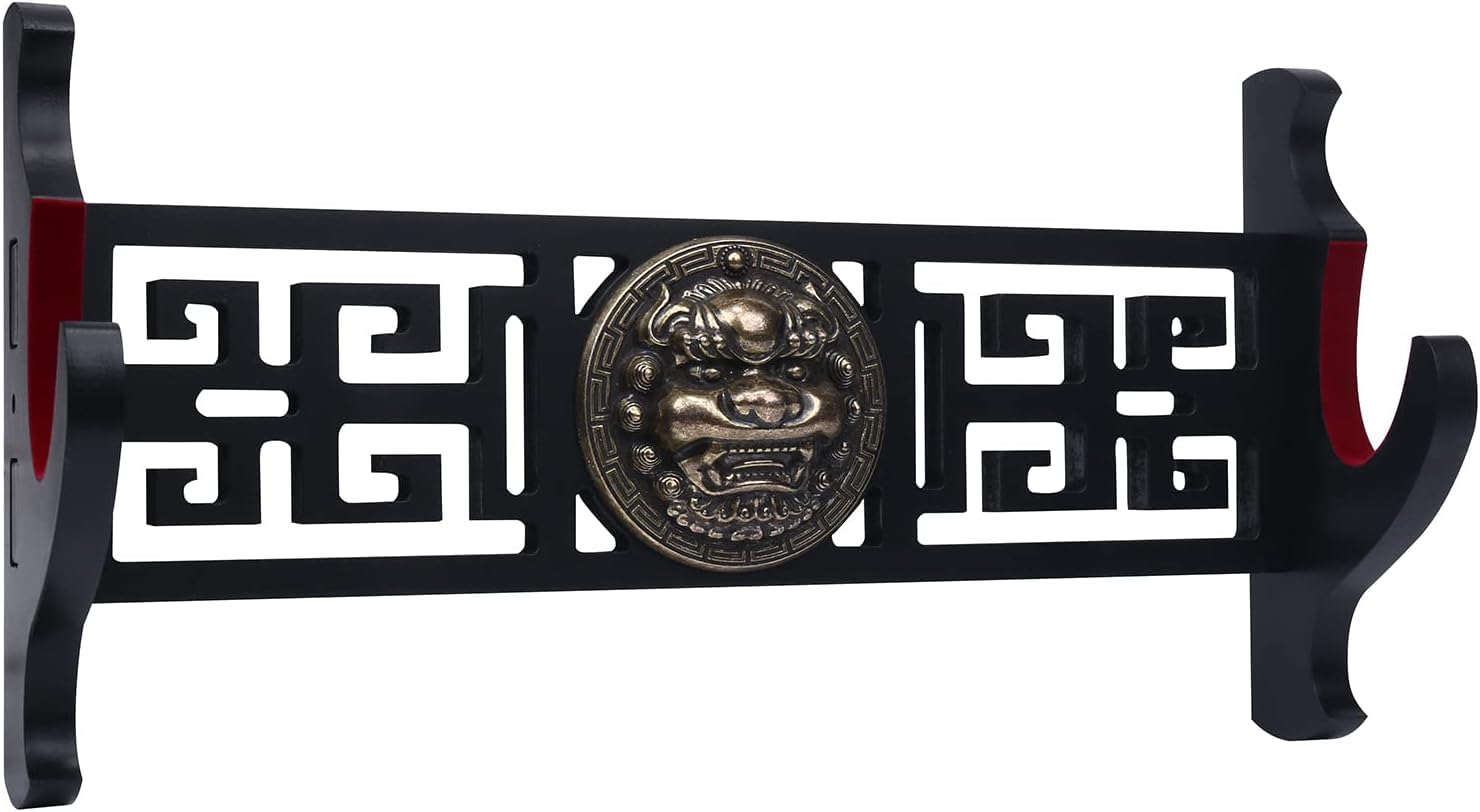 Z-fiber Katana Sword Holder Wall Mount 1-Tier Kirin Velvet Padded Katana Holder Samurai Sword Display Rack Wall Lightsaber Wakizashi Sword Stand Display Hanger