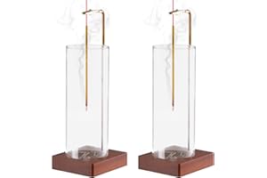 2 Pack Durmmur Incense Holder for Sticks, Insence-Stick Holder Ash Catcher with Removable Glass [Anti-Ash Flying],Mess-Free Incense Burner Holder,Perfect for Meditation Yoga Relaxation,Home Decor
