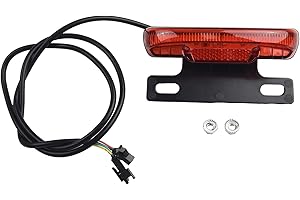 36-48V Ebike Rear Light Tail Light Safety Lamp for Electric for Bicycle with Brake Light Function