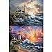2 Packs 5D DIY Diamond Painting Paint by Numbers Kits for Adult, Lighthouse Full Drill Diamond Embroidery Paintings Pictures Arts Craft for Home Decoration by INFELING