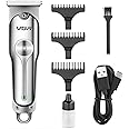 Electric Hairdresser, Cordless Close Cutting T-Blade Trimmer Kit for Family Cordless Grooming Kit (Silver)