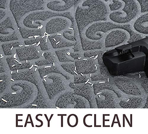 PetLike Cat Litter Mat Kitty Litter Mats for Tray Boxes, Kitty Litter Trapping Mat House Floors Clean (Sky Blue) - Thumbnail 2